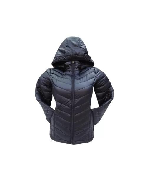 CHAQUETA 3/4 CORTA MUJER ENGOMADA TÉRMICA, ENVÍO RÁPIDO, NEGRO, TALLA 2XL - 1