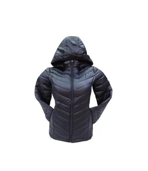 CHAQUETA 3/4 CORTA MUJER ENGOMADA TÉRMICA, ENVÍO RÁPIDO, NEGRO, TALLA L - 1