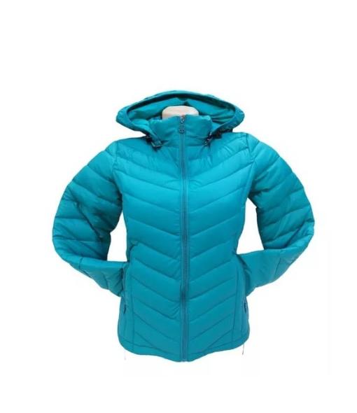 CHAQUETA 3/4 CORTA MUJER ENGOMADA TÉRMICA, ENVÍO RÁPIDO, TURQUESA, TALLA M - 1