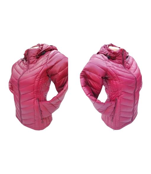 CHAQUETA 3/4 CORTA MUJER ENGOMADA TÉRMICA, ENVÍO RÁPIDO, BORDÓ, TALLA L - 3
