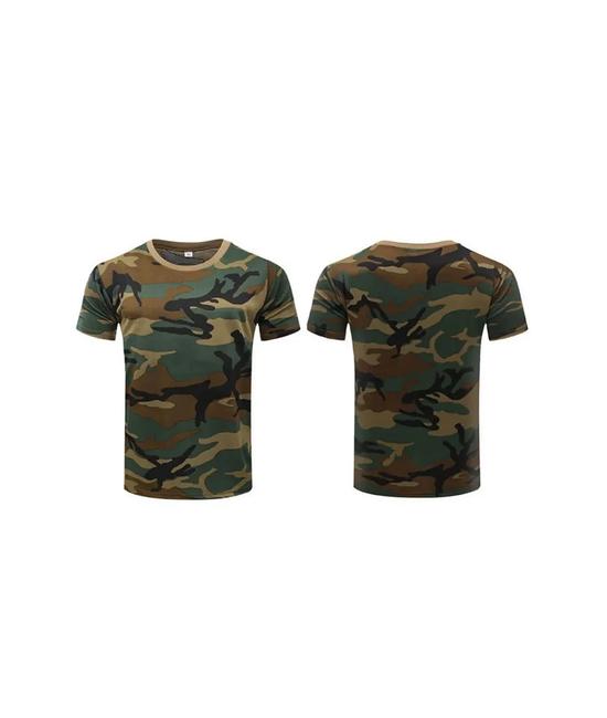 POLO MILITAR AIRSOFT, TREKKING CAMPING, COLOR WOODLAND, TALLA 3XL - 1