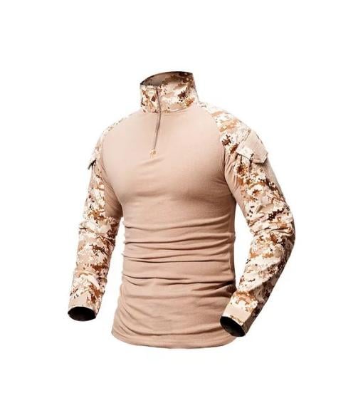 POLERA TÁCTICA COMBAT SHIRT MILITAR AIRSOFT, COLOR DIGITAL DESERT, TALLA 3XL - 1