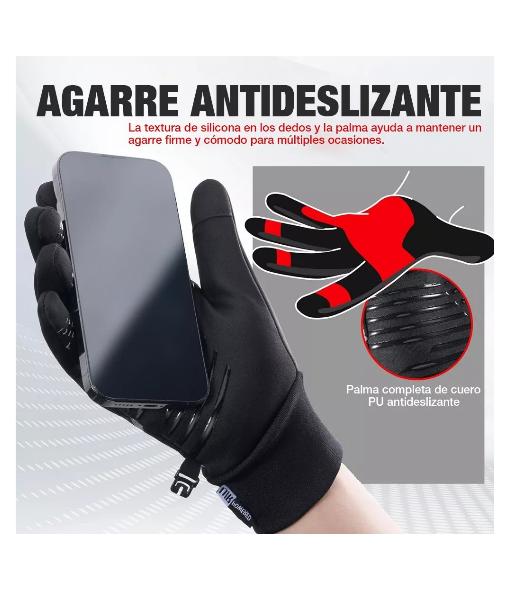 GUANTES DEPORTIVOS TÉRMICOS CÁLIDOS, INVIERNO, TALLA L - 3