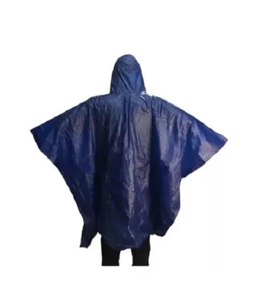 PONCHO IMPERMEABLE MILITAR, PONCHO LLUVIA CAPA LLUVIA COLOR AZUL - 3