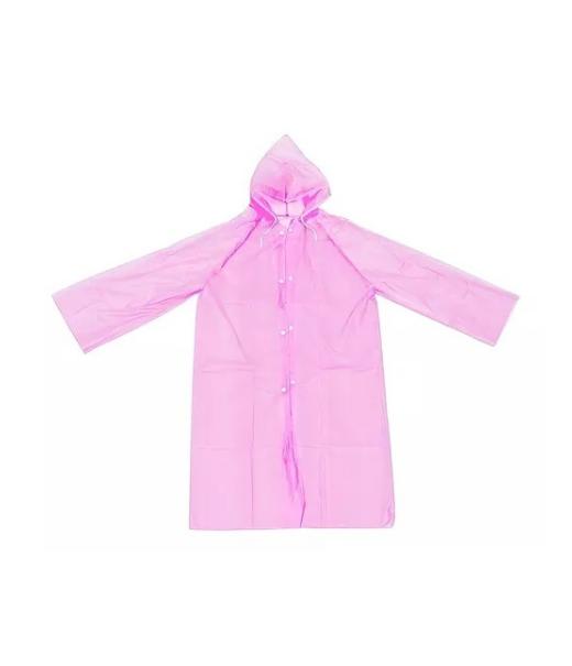 CAPA PARA LLUVIA PONCHO IMPERMEABLE ADULTO, COLOR ROSA - 1