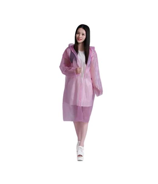 CAPA PARA LLUVIA PONCHO IMPERMEABLE ADULTO, COLOR ROSA - 3