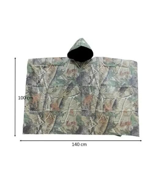 PONCHO IMPERMEABLE MILITAR, PONCHO LLUVIA CAPA LLUVIA COLOR CAMUFLAJE - 2