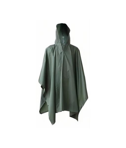 PONCHO IMPERMEABLE MILITAR, PONCHO LLUVIA CAPA LLUVIA COLOR VERDE - 3