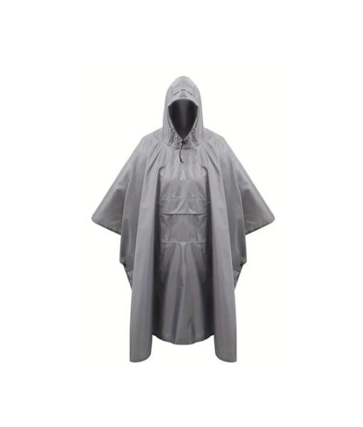 PONCHO IMPERMEABLE SIN OLOR SUAVE, CAPA IMPERMEABLE 213X142CM GRIS - 1
