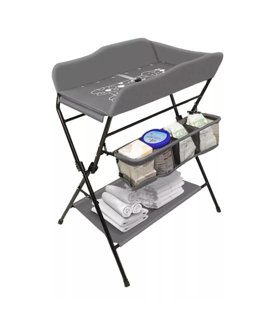 CAMBIADOR MUDADOR DE PAÑALES PARA BEBÉ HORIZONTAL BAÑO PÚBLICO, GRIS - 1