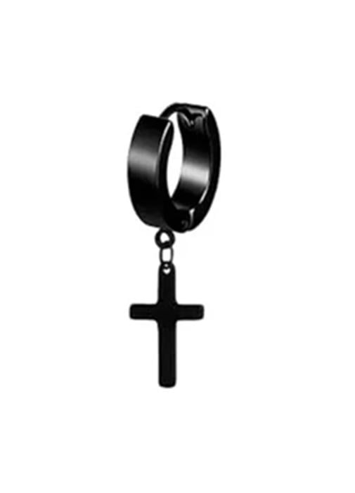 AROS Y PENDIENTES PARA HOMBRE, 15 PARES, COLOR NEGRO - 1