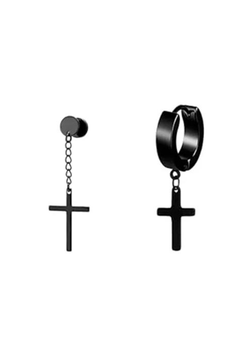 AROS Y PENDIENTES PARA HOMBRE, 15 PARES, COLOR NEGRO - 2
