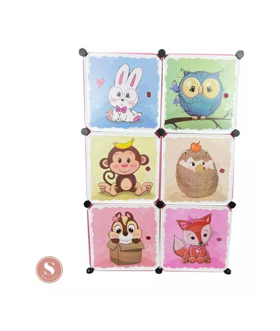 CLOSET ORGANIZADOR PARA NIÑOS, COLOR ROSADO - 4