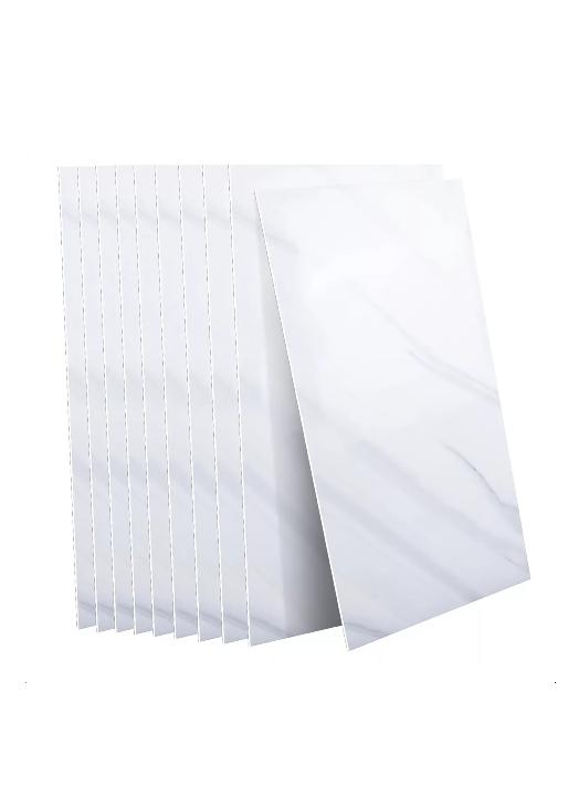 10 LÁMINAS DE PAPEL MURAL MÁRMOL LADRILLO 60X30 CM, PARA PARED Y PISO - 2