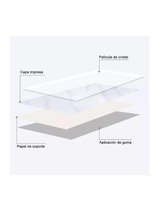 10 LÁMINAS DE PAPEL MURAL MÁRMOL LADRILLO 60X30 CM, PARA PARED Y PISO - 3