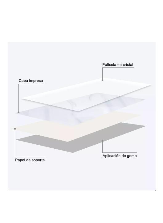 10 LÁMINAS DE PAPEL MURAL MÁRMOL LADRILLO 60X30 CM, PARA PARED Y PISO - 4