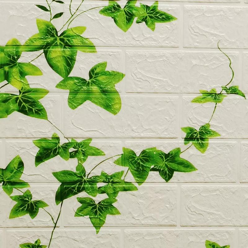 PACK DE 10 LÁMINAS DE PAPEL MURAL 3D LADRILLO BLANCO 77X70 CM - 5