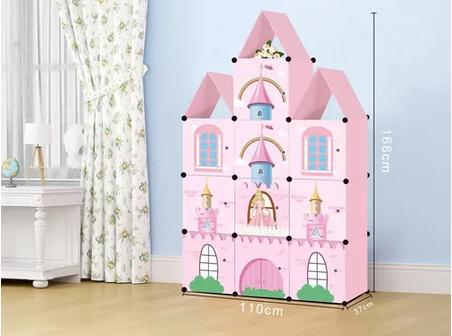 ROPERO Y CUBO DE ALMACENAMIENTO PARA NIÑOS Y NIÑAS, MULTICOLOR - 4
