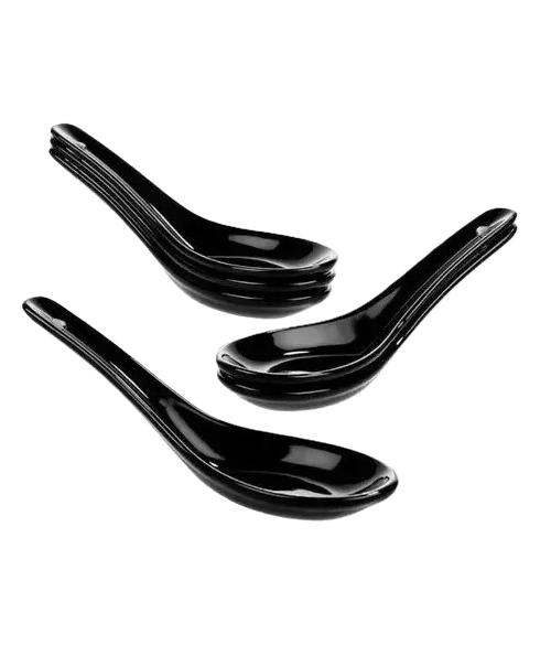 PACK CUCHARAS CERÁMICA PORCELANA NEGRA CEVICHE NEGRO - 1