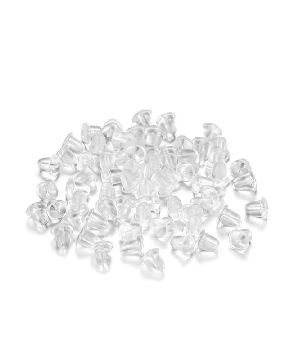 GOMAS DE SILICONA PARA AROS, PAQUETE CON 200 UNIDADES, COLOR TRANSPARENTE - 3