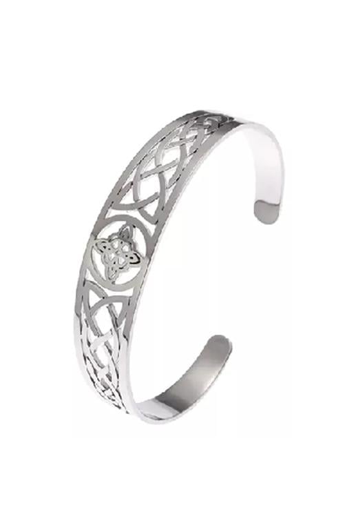 PULSERA NUDO DE BRUJA CON AMULETO DE PROTECCIÓN, COLOR PLATA - 1