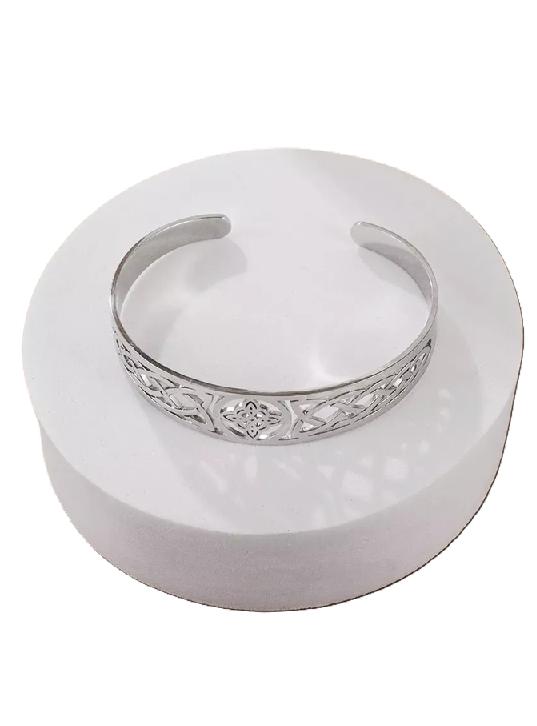 PULSERA NUDO DE BRUJA CON AMULETO DE PROTECCIÓN, COLOR PLATA - 2