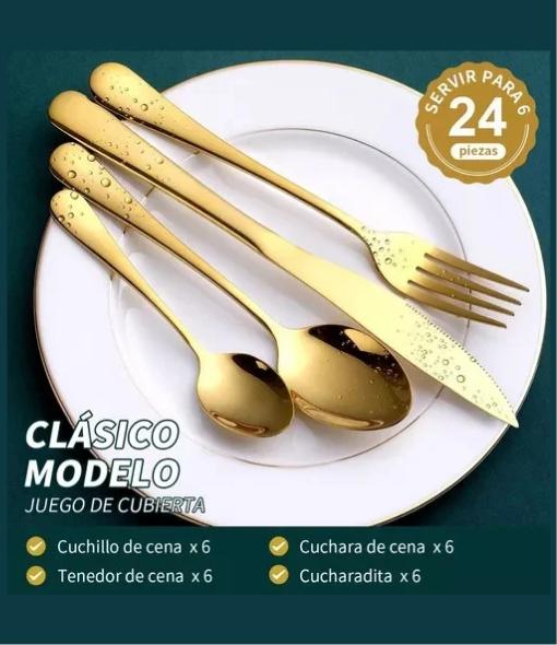 CUCHILLERÍA CUBIERTOS LUJO MALETA AMARILLO - 4