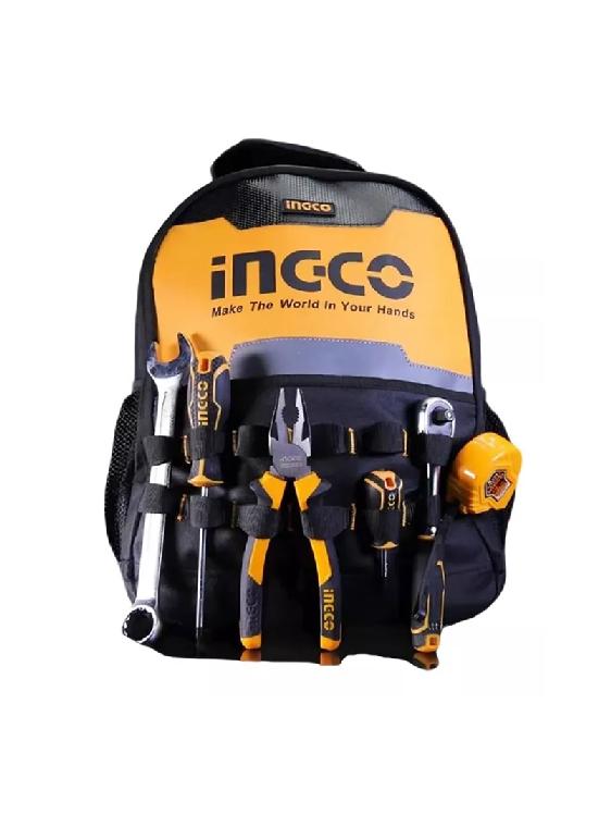 MOCHILA INDUSTRIAL PORTA HERRAMIENTAS 45X34X17 CM, CARGA 8 KG, COLOR NEGRO - 2