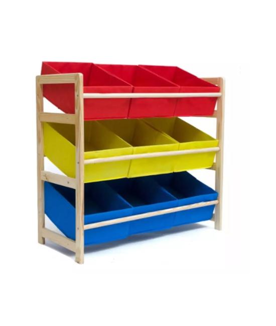 ESTANTE INFANTIL ORGANIZADOR DE JUGUETES, REPISA 64X28.5X60 CM, MULTICOLOR - 1