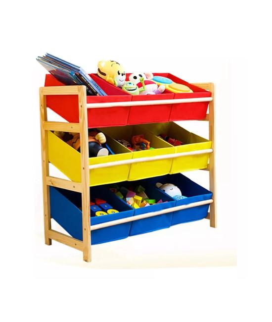 ESTANTE INFANTIL ORGANIZADOR DE JUGUETES, REPISA 64X28.5X60 CM, MULTICOLOR - 2