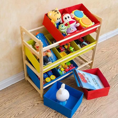 ESTANTE INFANTIL ORGANIZADOR DE JUGUETES, REPISA 64X28.5X60 CM, MULTICOLOR - 4