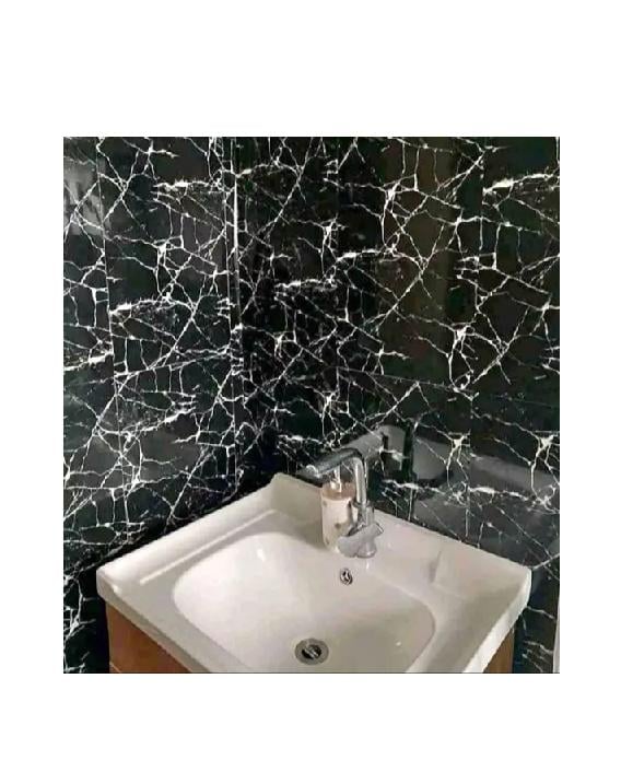 LÁMINA MURAL ADHESIVA EFECTO MÁRMOL NEGRO, PACK DE 10 - 3