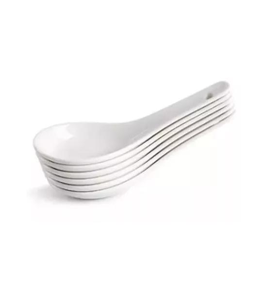 PACK CUCHARAS CERAMICA CEVICHE APERITIVO COCTEL BLANCO - 1