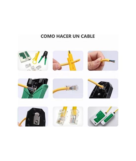 KIT DE HERRAMIENTAS CABLEADO REDES BÁSICO, COLOR NEGRO - 4