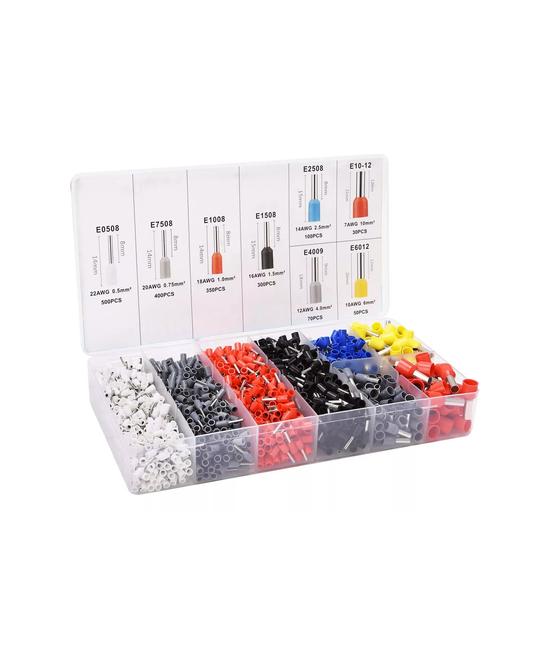 SET ALICATE CRIMPADOR + 1800 TERMINALES, COLOR ROJO - 6