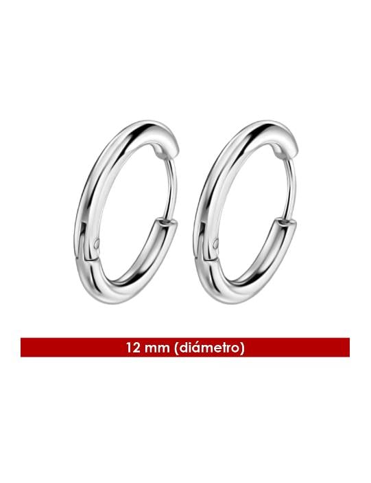SET DE AROS PARA HOMBRES Y MUJERES, ARGOLLA DE ACERO, COLOR PLATA - 2