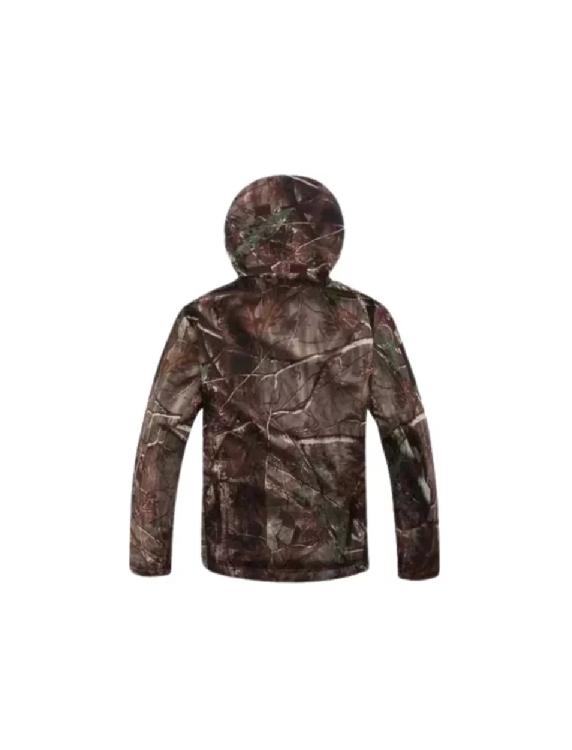 CHAQUETA SOFTSHELL TÁCTICA MILITAR CON CAPUCHA IMPERMEABLE, TALLA L - 2