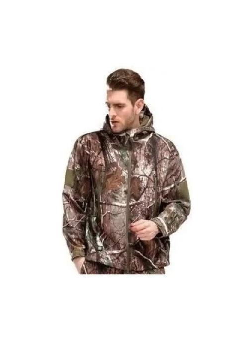 CHAQUETA SOFTSHELL TÁCTICA MILITAR CON CAPUCHA IMPERMEABLE, TALLA L - 3