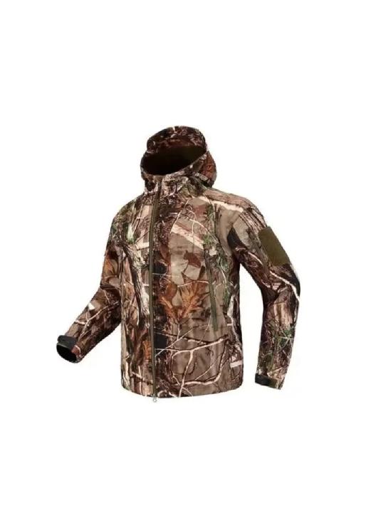 CHAQUETA SOFTSHELL TÁCTICA MILITAR CON CAPUCHA IMPERMEABLE, TALLA L - 4