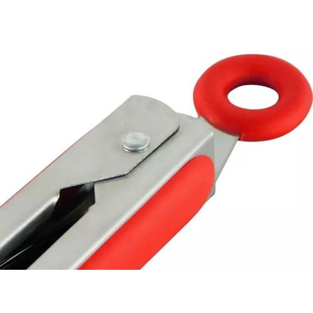 PINZAS DE SILICONA PARA PARRILLA Y COCINA, SISTEMA REGULABLE, COLOR ROJO - 7