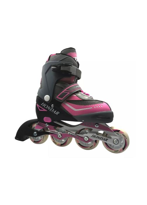 PATINES EN LÍNEA ROLLER TALLA 33-36 AJUSTABLE, FUCSIA - 3