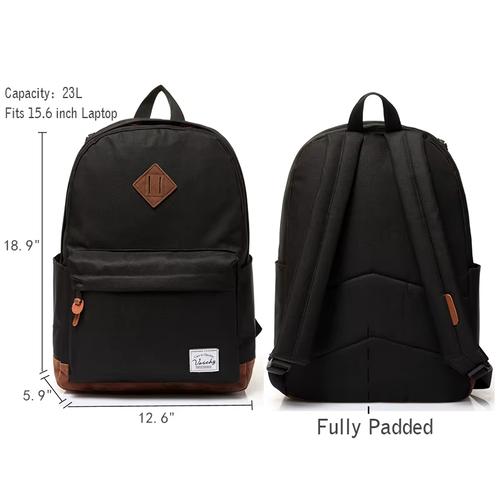 MOCHILA URBANA ESCOLAR BOLSO A LA MODA CARIBE 28L NEGRO - 2