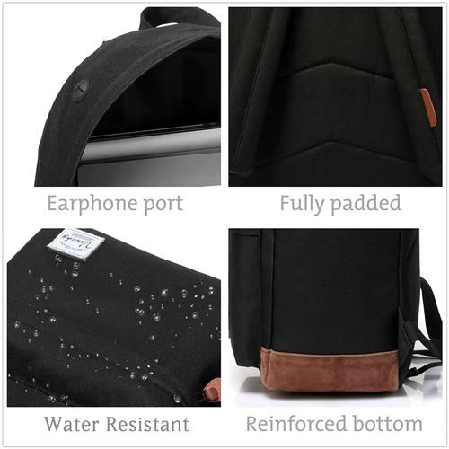 MOCHILA URBANA ESCOLAR BOLSO A LA MODA CARIBE 28L NEGRO - 3