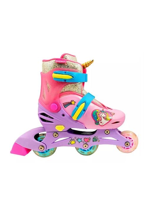 PATINES 2 EN 1, 3 RUEDAS TALLA 29 A 33, ROSADO - 1
