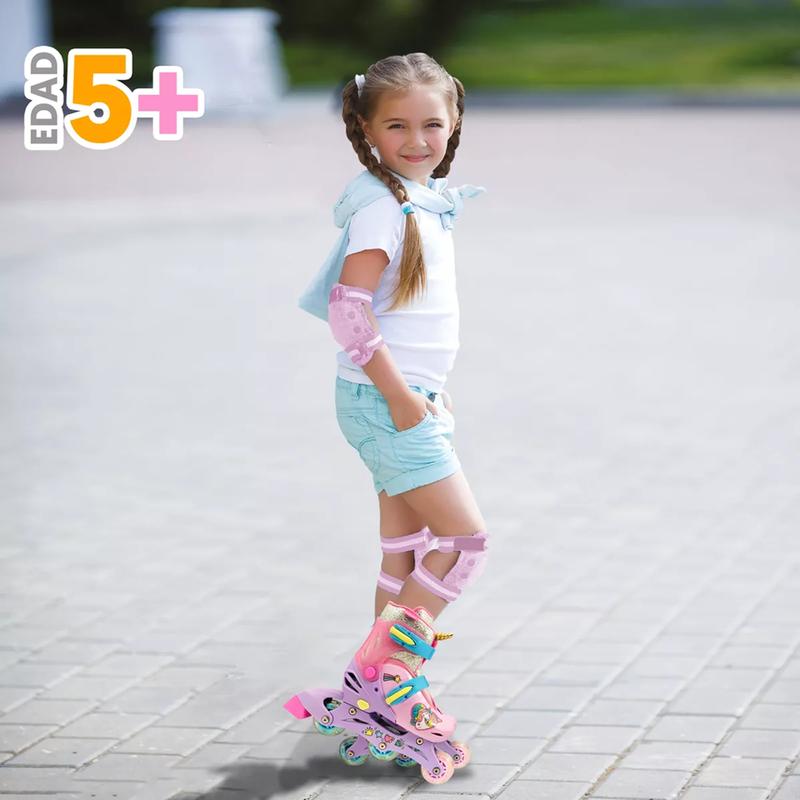 PATINES 2 EN 1, 3 RUEDAS TALLA 29 A 33, ROSADO - 6