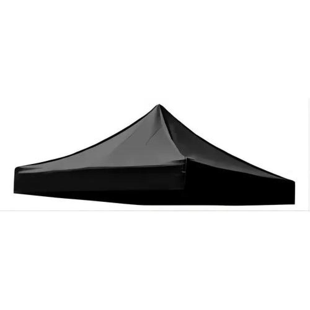 CARPA LONA DE REPUESTO PARA TOLDO, 3X3 M, ENGOMADA, IMPERMEABLE, 600D, COLOR NEGRO - 1