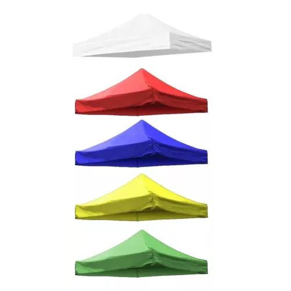 CARPA LONA DE REPUESTO PARA TOLDO, 3X3 M, ENGOMADA, IMPERMEABLE, 600D, COLOR NEGRO - 2