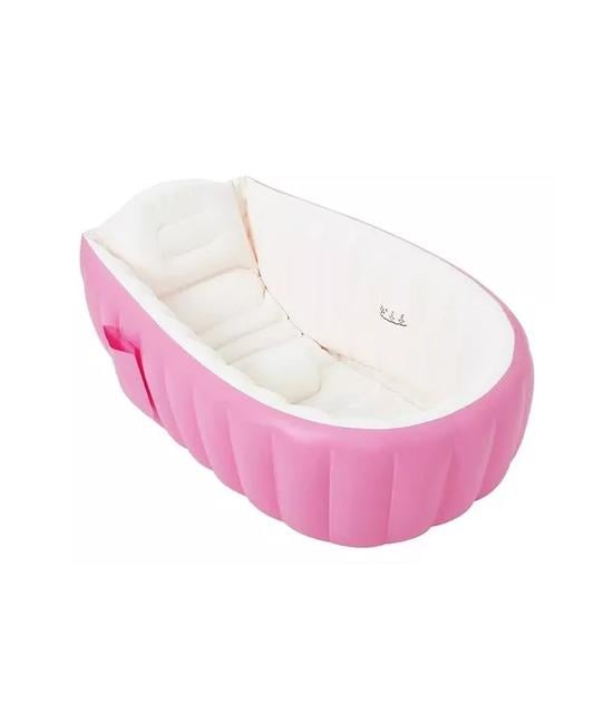BAÑERA INFLABLE PORTÁTIL TINA PARA BEBÉS, COLOR ROSADO - 1