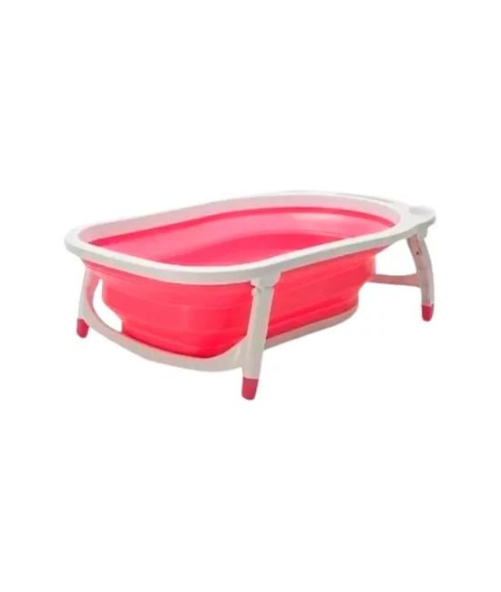 TINA BAÑERA PLEGABLE SIN MALLA, COLOR ROSADO - 1