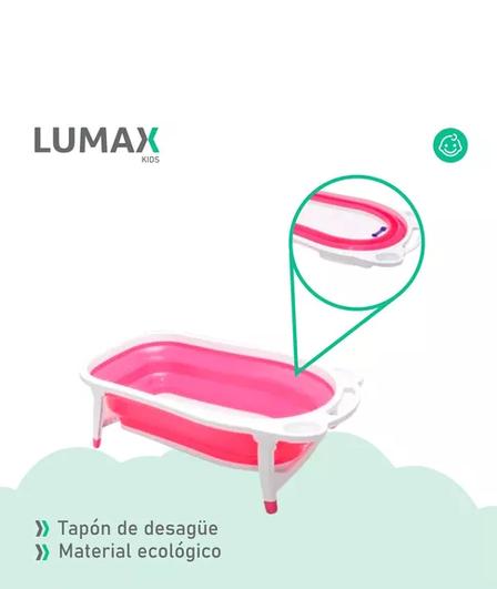 TINA BAÑERA PLEGABLE SIN MALLA, COLOR ROSADO - 6